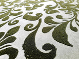 Galerie Mayfair / Loft Damask Flock Green Wallpaper