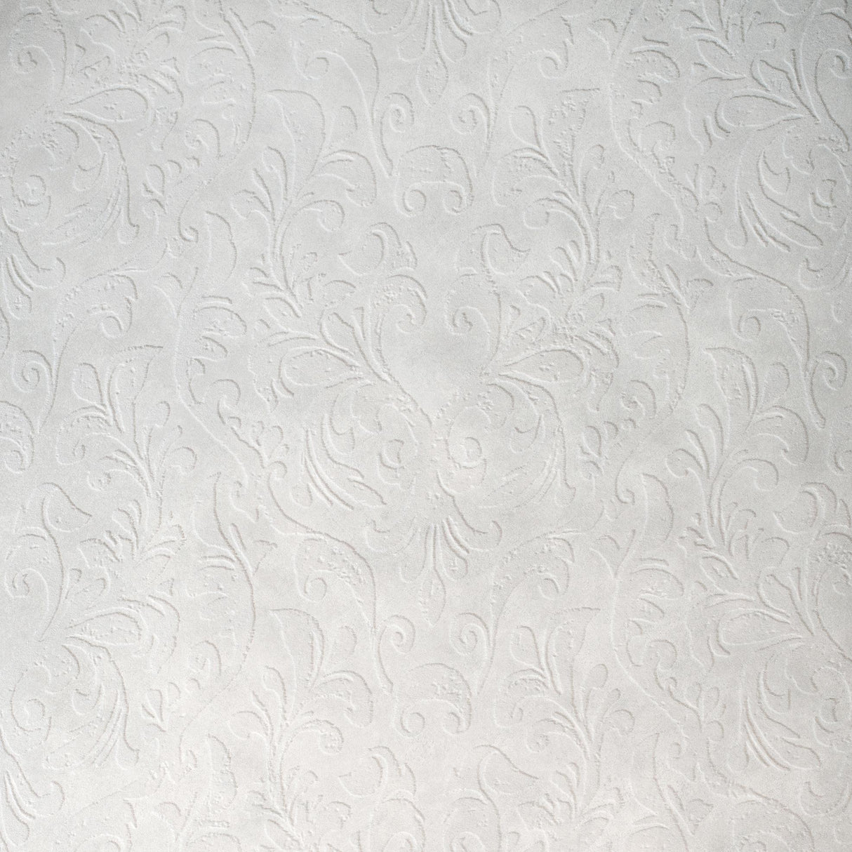 Galerie Mayfair / Loft Damask Flock Silver Grey Wallpaper