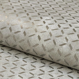 Galerie Soho / Metal Drain Grid Silver Grey Wallpaper
