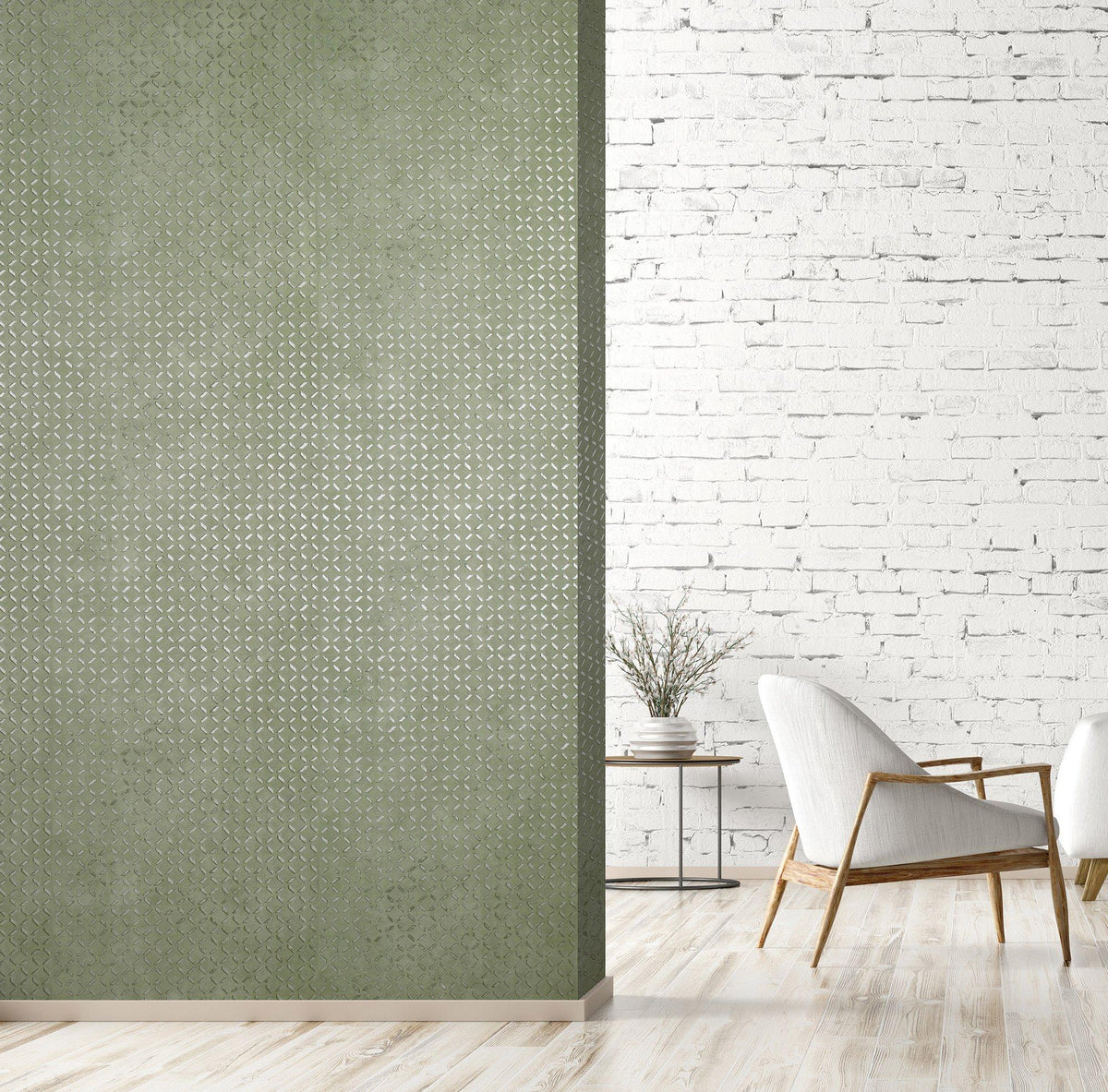 Galerie GH30047-23 Urban Classics Metal Drain Grid Green Wallpaper GH30047-23 Green Wallpaper