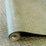 Galerie Soho / Metal Drain Grid Green Wallpaper