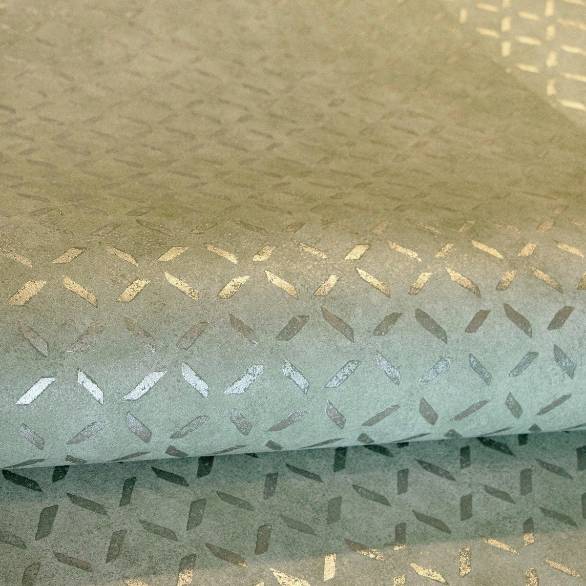 Galerie GH30047-23 Urban Classics Metal Drain Grid Green Wallpaper GH30047-23 Green Wallpaper