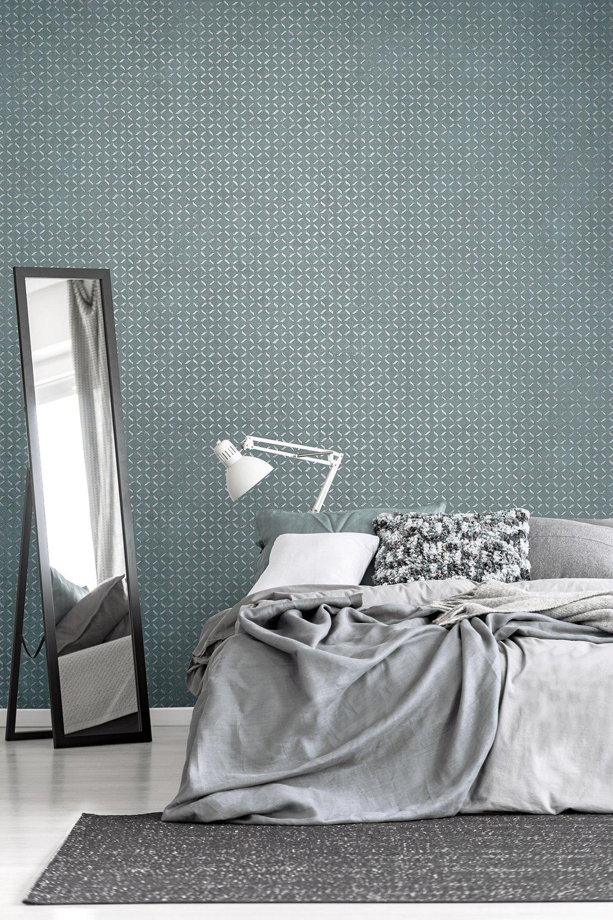 Galerie GH30048-23 Urban Classics Metal Drain Grid Blue Wallpaper GH30048-23 Blue Wallpaper