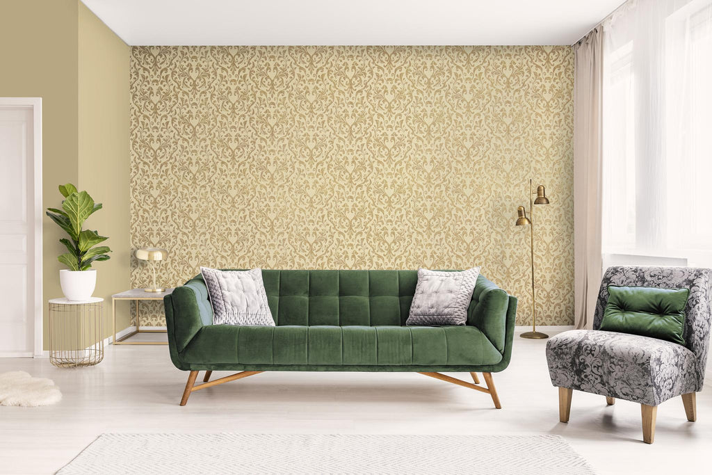 Galerie Notting Hill / Loft Damask Gold Wallpaper