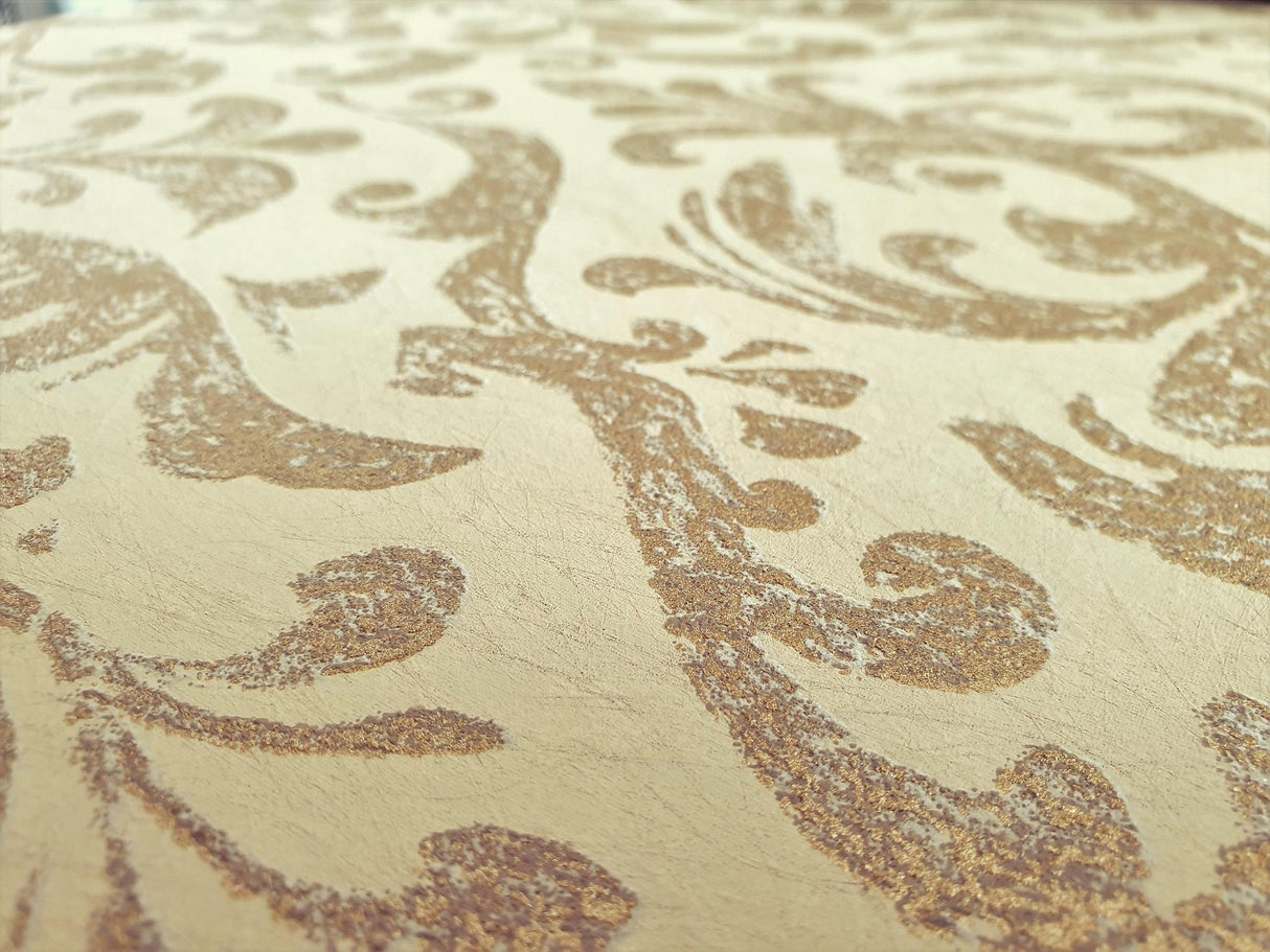 Galerie Notting Hill / Loft Damask Gold Wallpaper