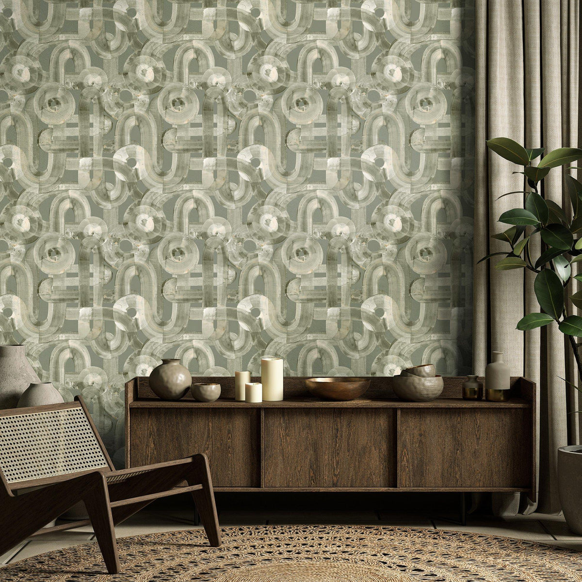 Galerie GH65321-23 Salt Penello Green Wallpaper GH65321-23 Green Wallpaper