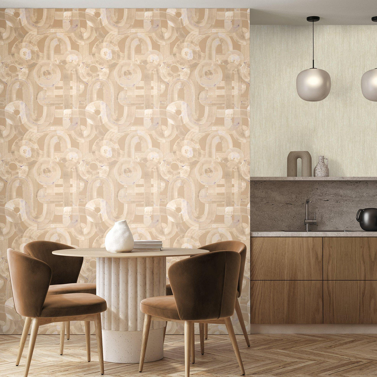 Galerie GH65327-23 Salt Penello Orange Wallpaper GH65327-23 Orange Wallpaper