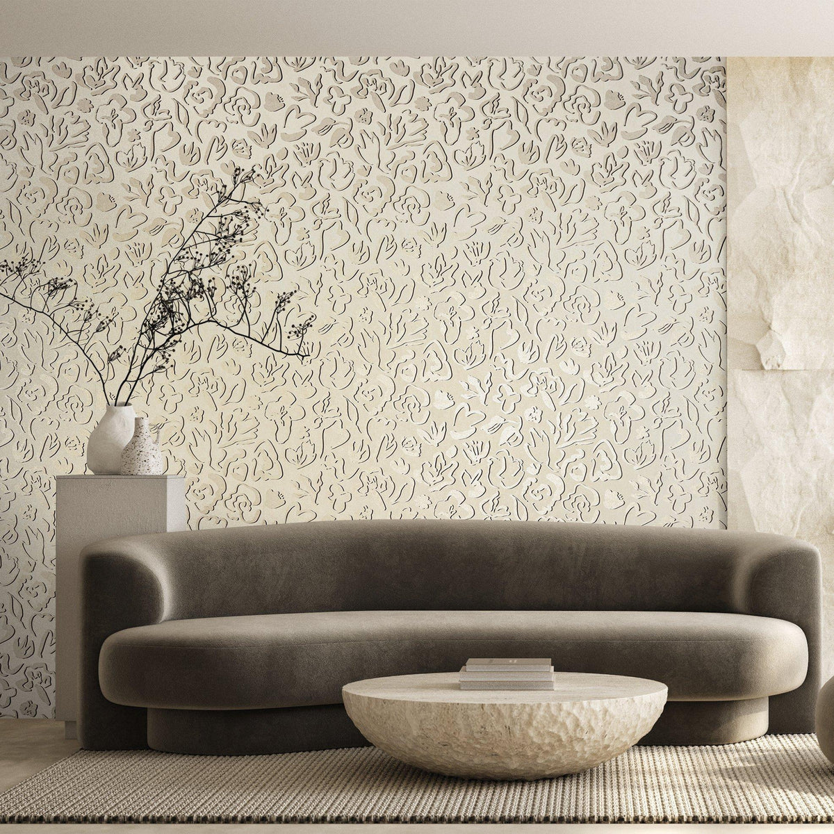Galerie GH65331-23 Salt Fiore Beige Wallpaper GH65331-23 Beige Wallpaper
