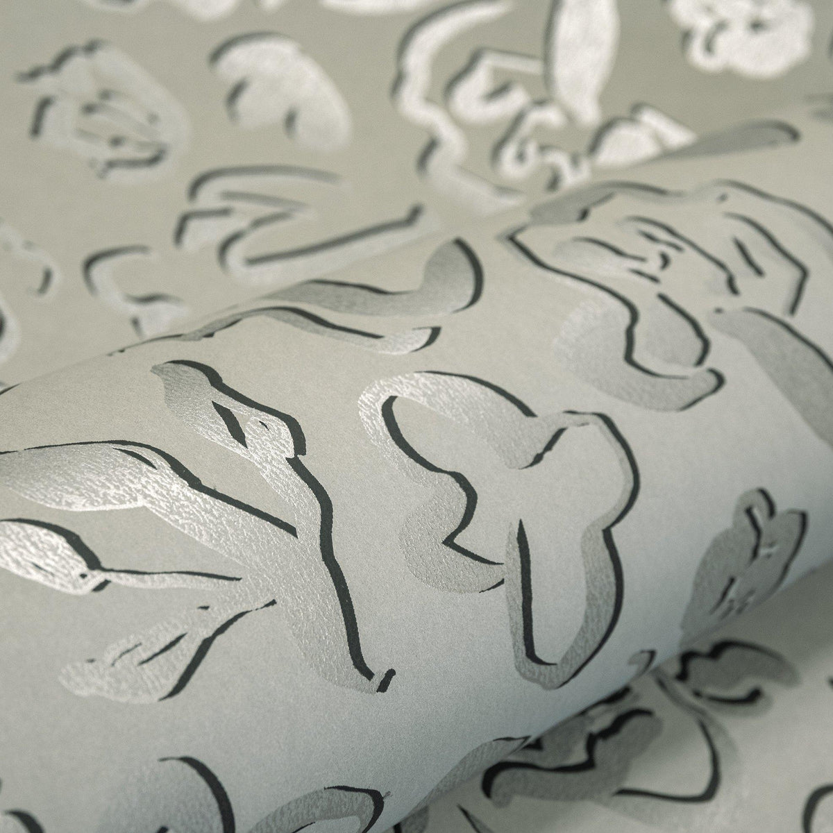 Galerie GH65332-23 Salt Fiore Silver Grey Wallpaper GH65332-23 Silver Grey Wallpaper