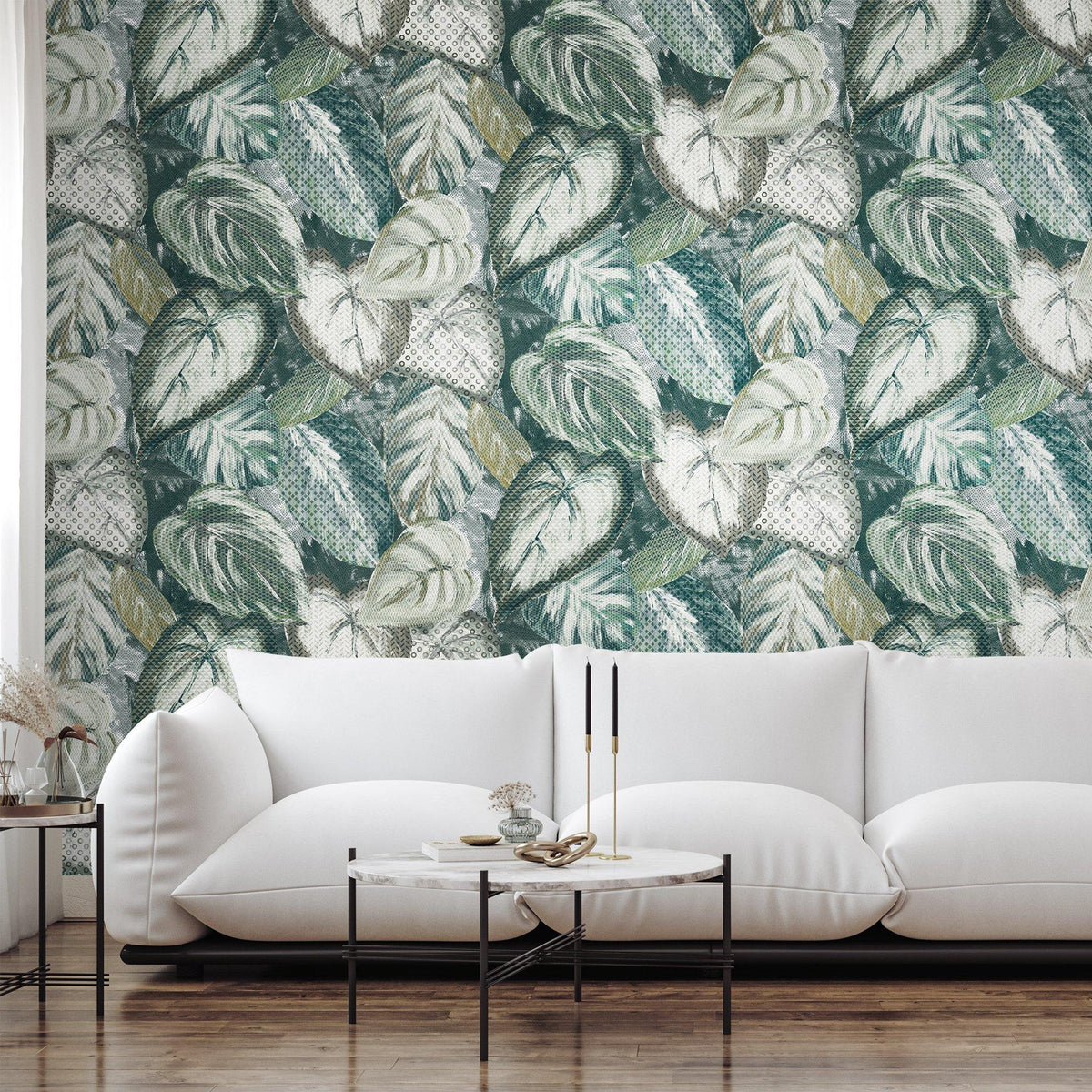 Galerie GH81344-23 Pepper Ficus Green Wallpaper GH81344-23 Green Wallpaper