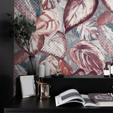 Galerie GH81348-23 Pepper Ficus Red Wallpaper GH81348-23 Red Wallpaper