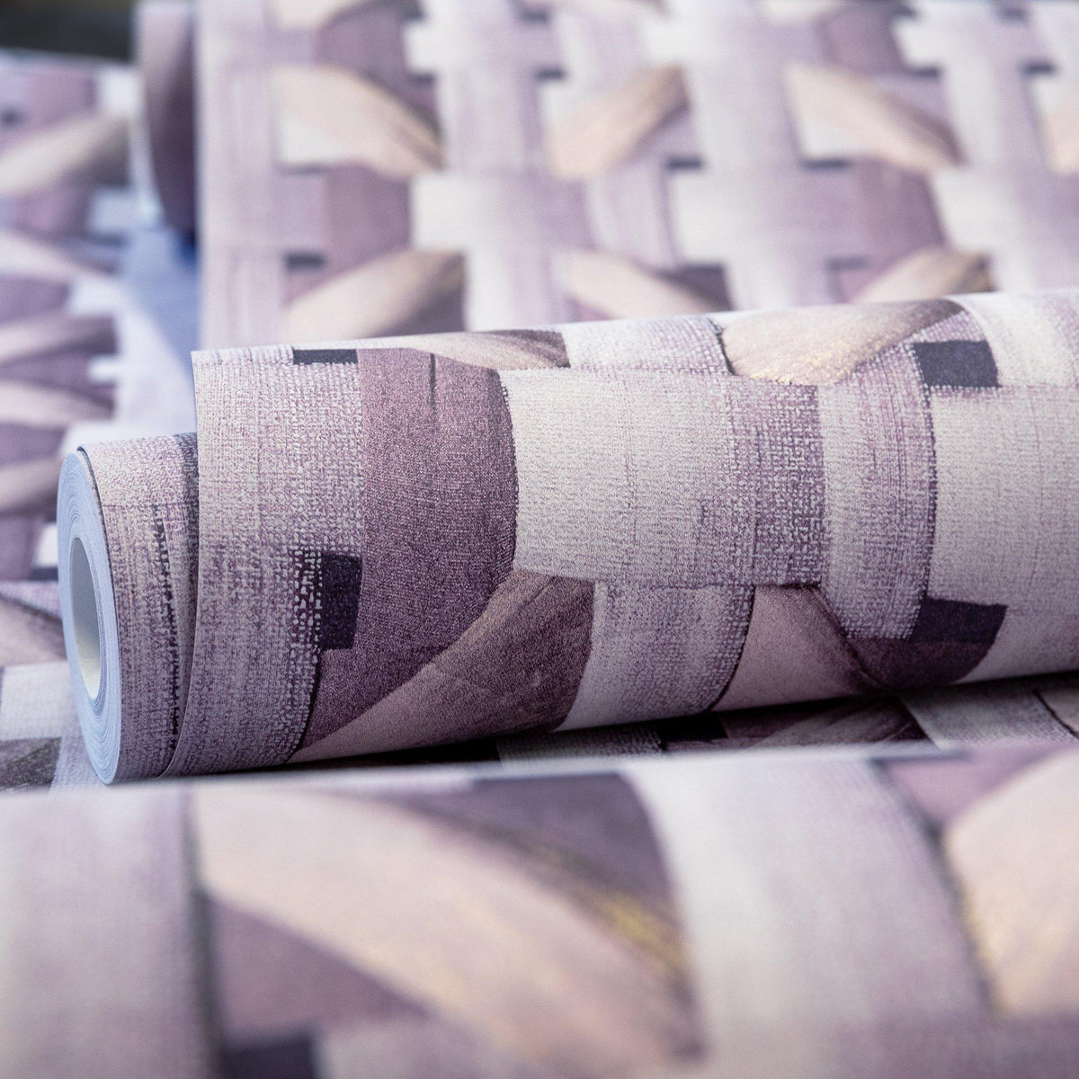 Galerie GH65336-23 Pepper Octagonal Honeycomb Purple Lilac Wallpaper GH65336-23 Purple Lilac Wallpaper