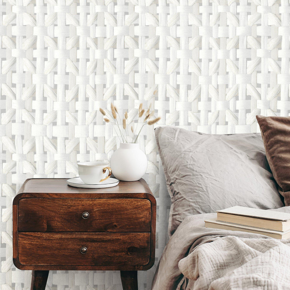 Galerie GH65338-23 Pepper Octagonal Honeycomb Silver Grey Wallpaper GH65338-23 Silver Grey Wallpaper