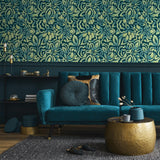 Galerie GH81337-23 Pepper Brussels Lace Green Wallpaper GH81337-23 Green Wallpaper