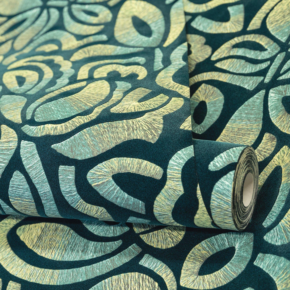 Galerie GH81337-23 Pepper Brussels Lace Green Wallpaper GH81337-23 Green Wallpaper