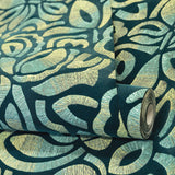Galerie GH81337-23 Pepper Brussels Lace Green Wallpaper GH81337-23 Green Wallpaper
