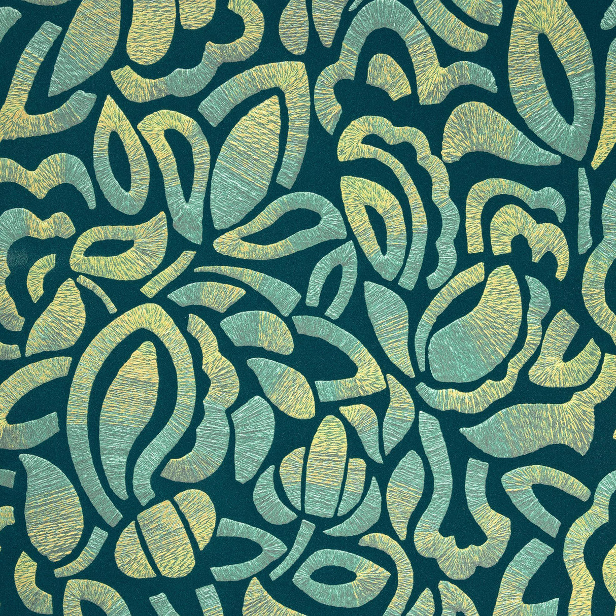 Galerie Brussels Lace Green Wallpaper