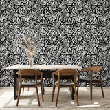 Galerie GH81338-23 Pepper Brussels Lace Black Wallpaper GH81338-23 Black Wallpaper