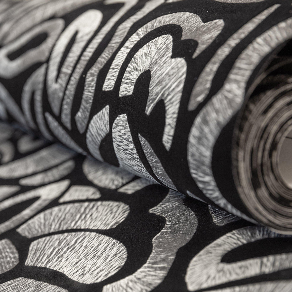 Galerie GH81338-23 Pepper Brussels Lace Black Wallpaper GH81338-23 Black Wallpaper