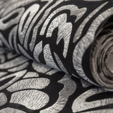 Galerie GH81338-23 Pepper Brussels Lace Black Wallpaper GH81338-23 Black Wallpaper