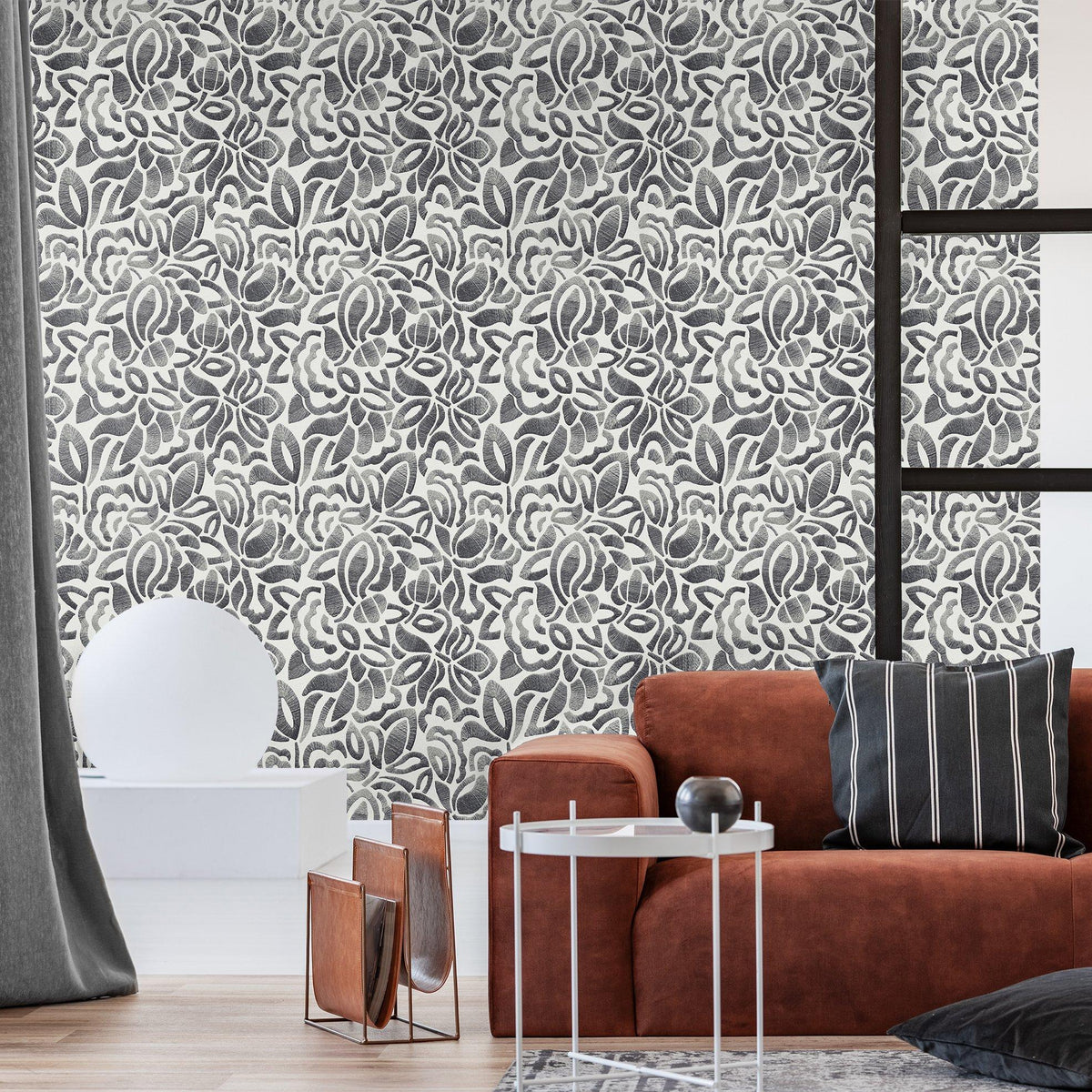 Galerie GH81339-23 Pepper Brussels Lace Silver Grey Wallpaper GH81339-23 Silver Grey Wallpaper