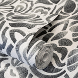 Galerie GH81339-23 Pepper Brussels Lace Silver Grey Wallpaper GH81339-23 Silver Grey Wallpaper
