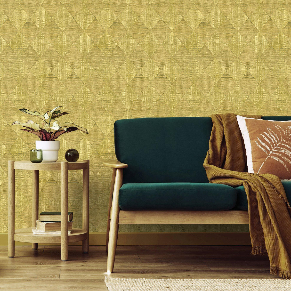 Galerie GH65342-23 Pepper Raffia Yellow Wallpaper GH65342-23 Yellow Wallpaper