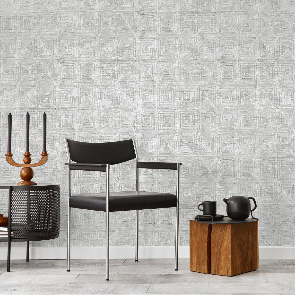 Galerie GH65346-23 Pepper Raffia Silver Grey Wallpaper GH65346-23 Silver Grey Wallpaper