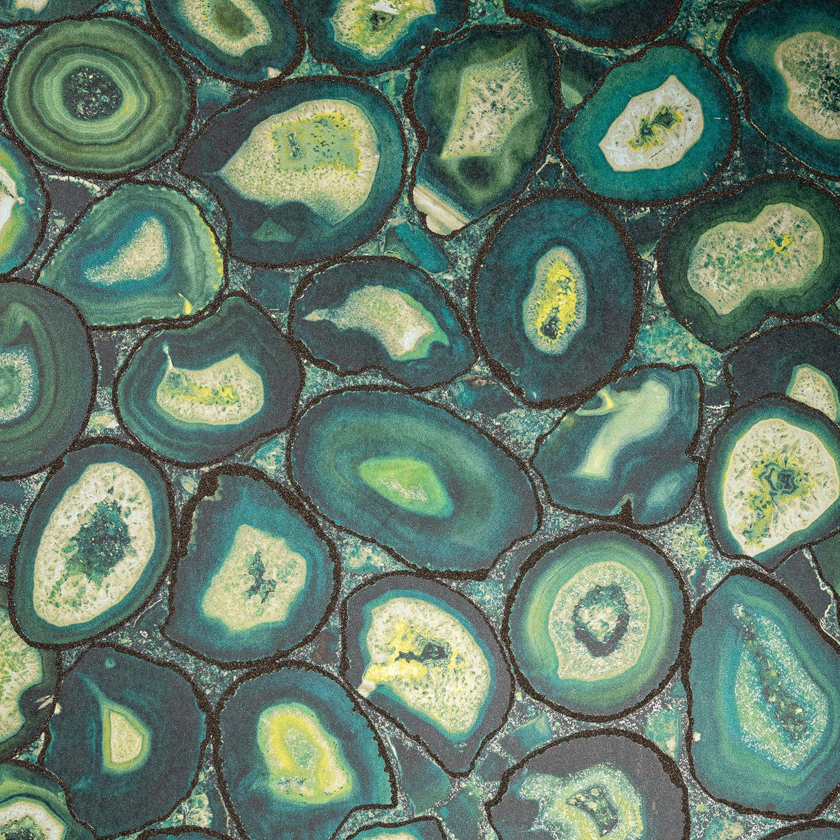 Galerie Agate Green Wallpaper