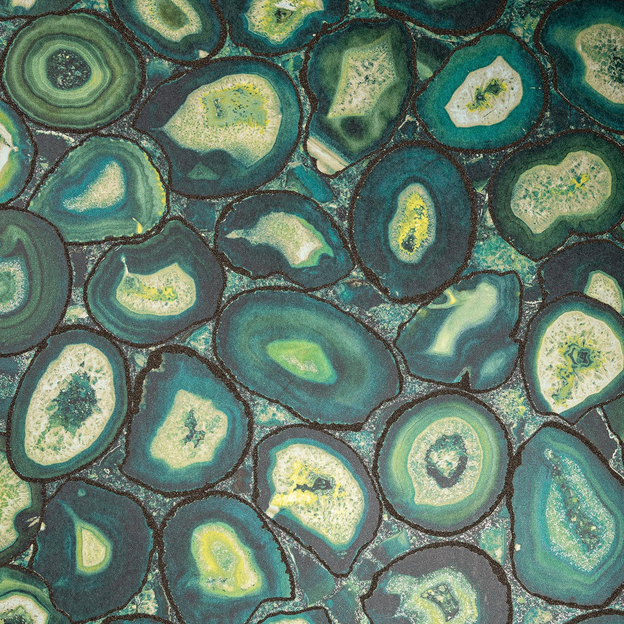 Galerie Agate Green Wallpaper