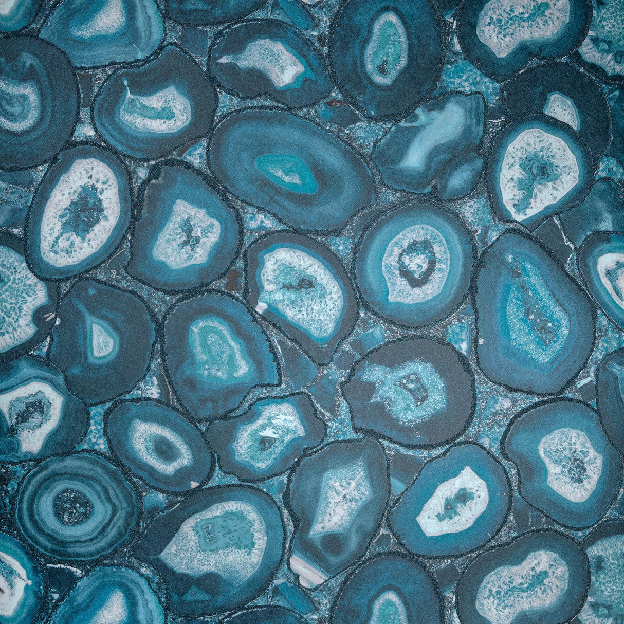 Galerie Agate Blue Wallpaper