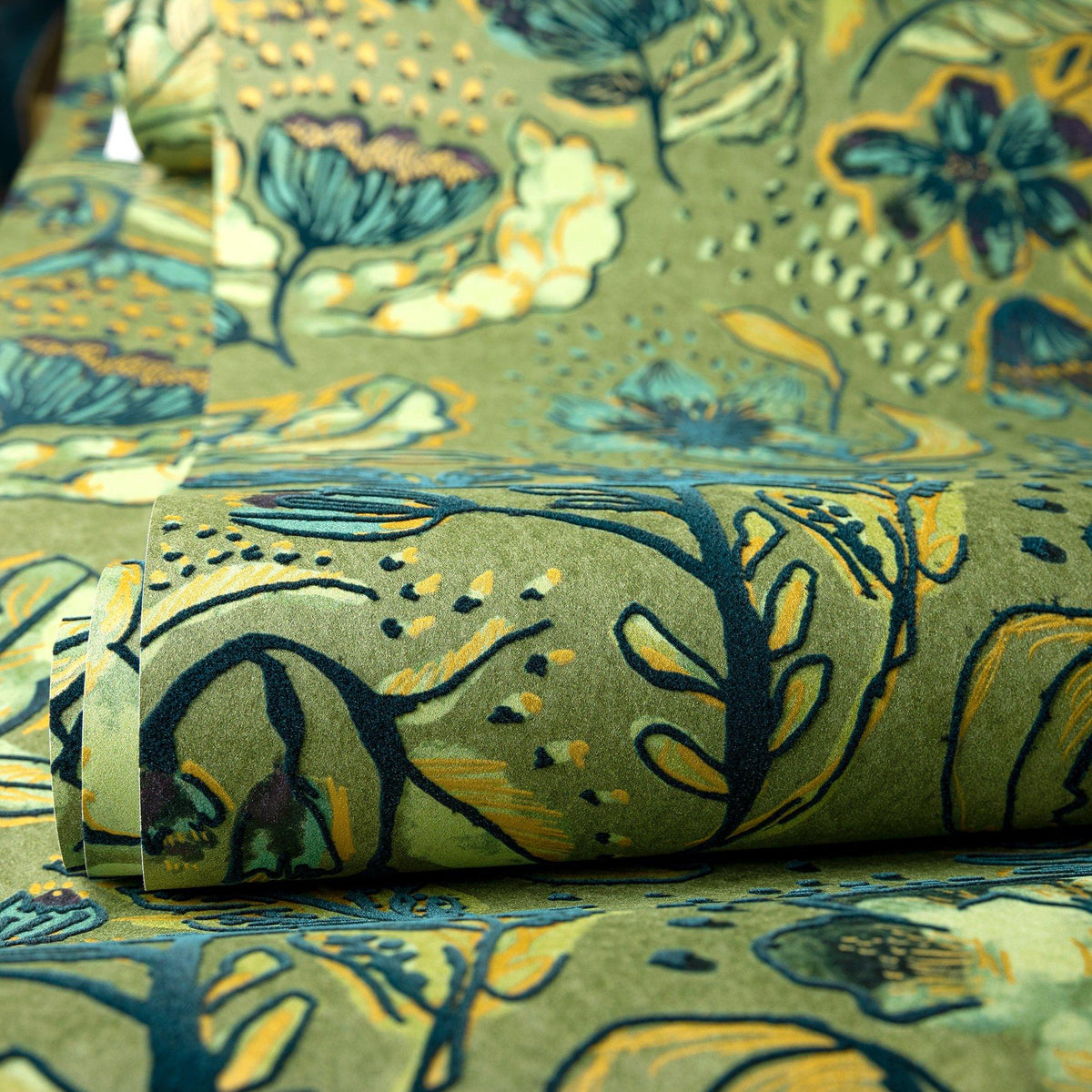 Galerie GH81330-23 Pepper Wild Garden Green Wallpaper GH81330-23 Green Wallpaper