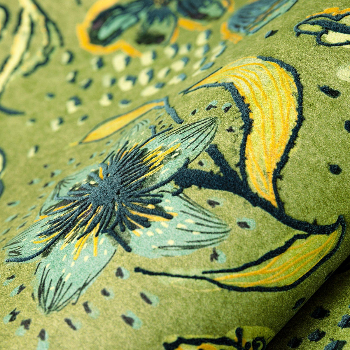 Galerie GH81330-23 Pepper Wild Garden Green Wallpaper GH81330-23 Green Wallpaper