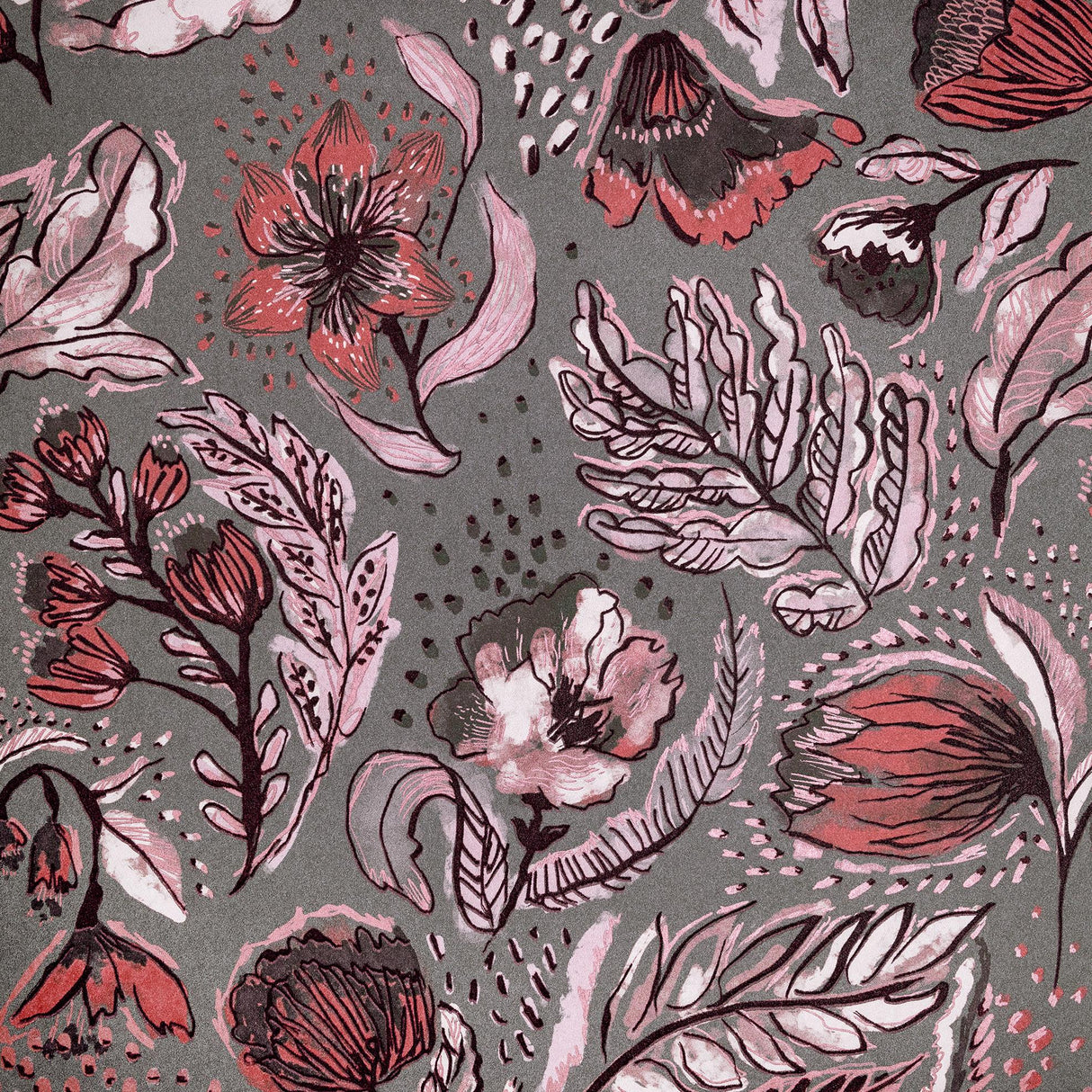 Galerie Wild Garden Pink Wallpaper