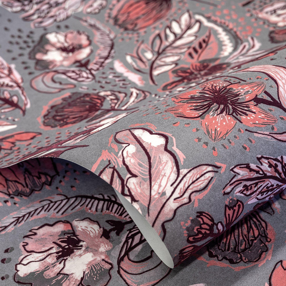 Galerie GH81331-23 Pepper Wild Garden Pink Wallpaper GH81331-23 Pink Wallpaper