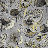 Galerie Wild Garden Silver Grey Wallpaper