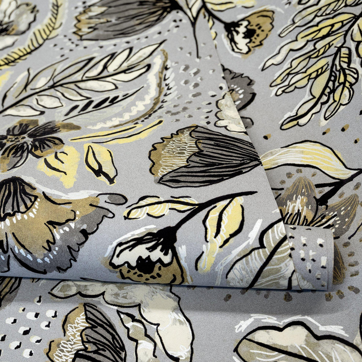 Galerie GH81333-23 Pepper Wild Garden Silver Grey Wallpaper GH81333-23 Silver Grey Wallpaper