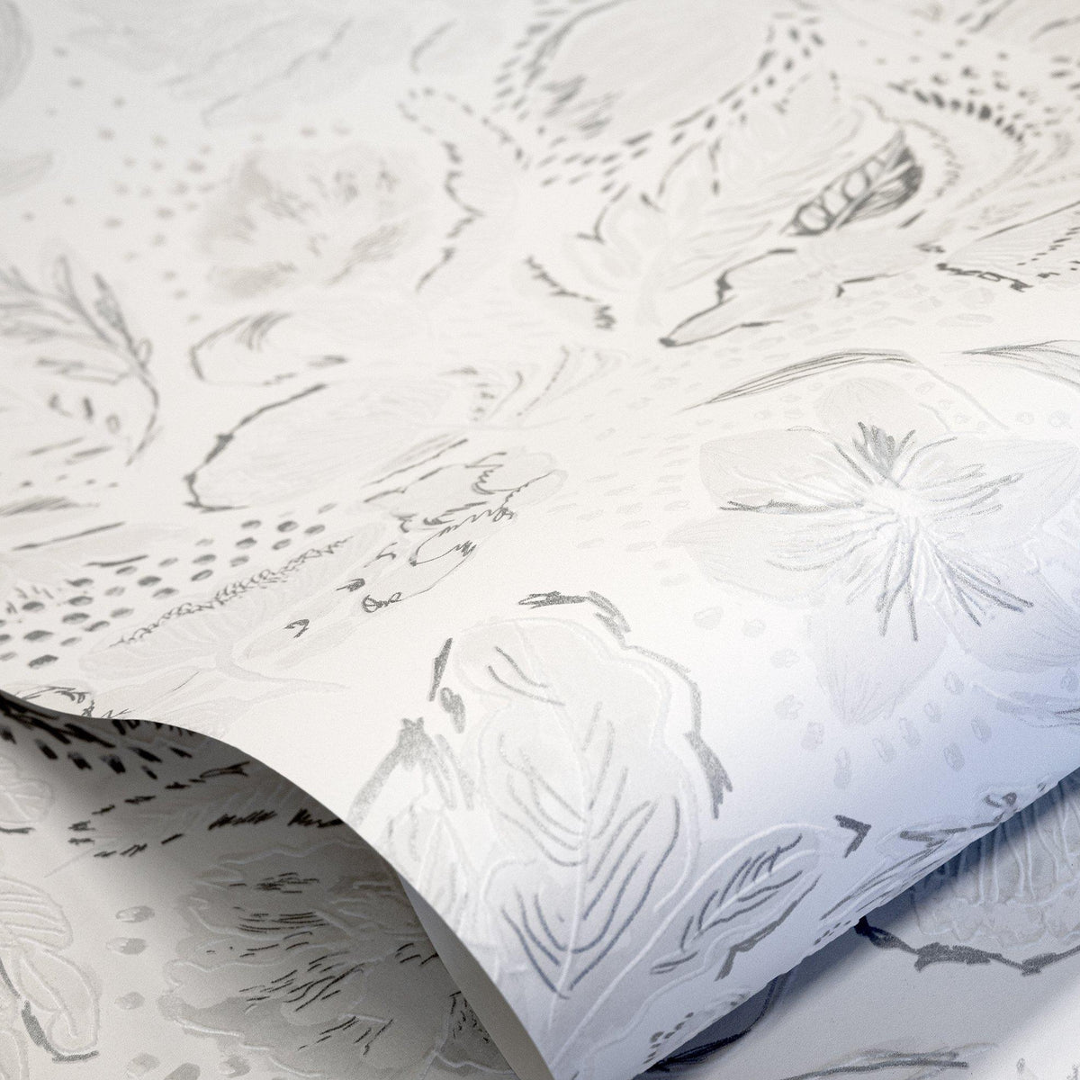 Galerie GH81336-23 Pepper Wild Garden White Wallpaper GH81336-23 White Wallpaper