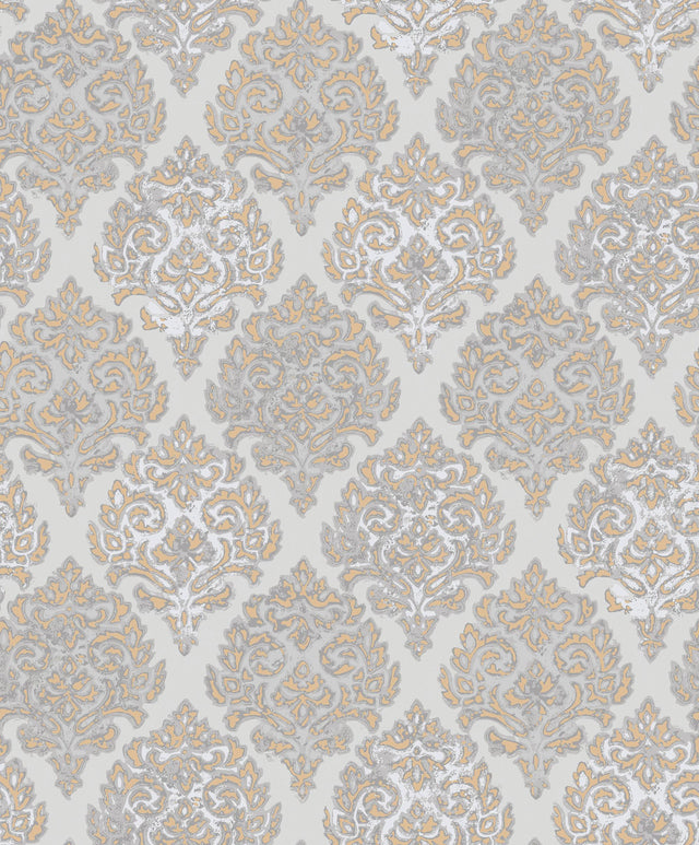 Galerie Modern Damask Rose Gold Wallpaper