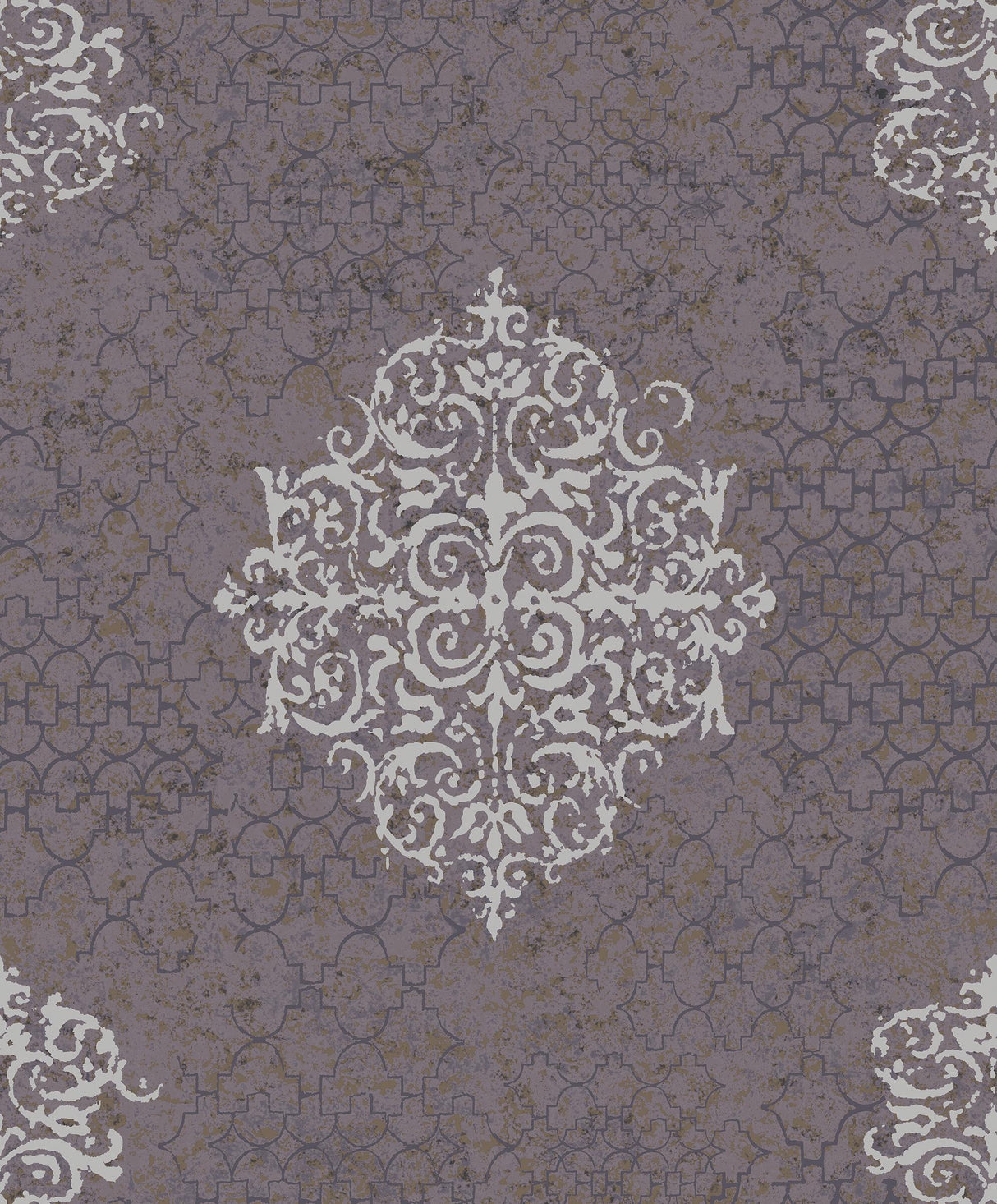 Galerie Damask Silver Grey Wallpaper