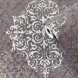 Galerie CM2481 Lustre Damask Silver Grey Wallpaper CM2481 Silver Grey Wallpaper