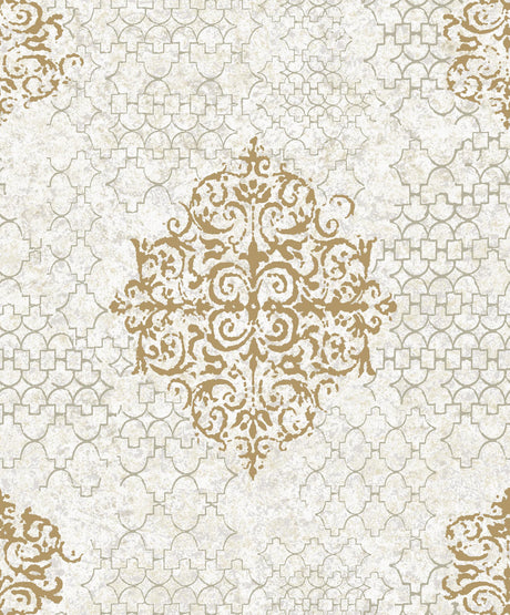 Galerie Damask Rose Gold Wallpaper