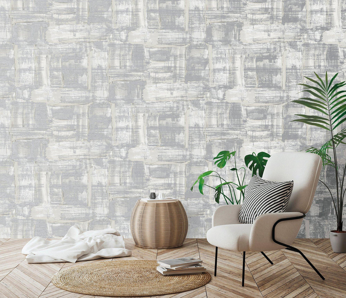 Galerie SM0604 Lustre Abstract Silver Grey Wallpaper SM0604 Silver Grey Wallpaper