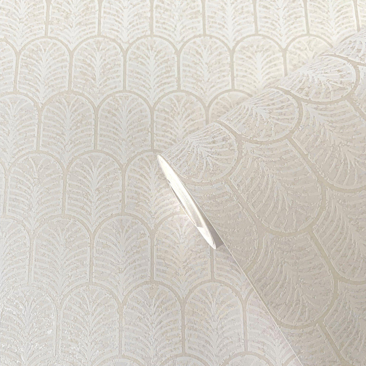 Galerie F-VL6001 Lustre Geo Arch Cream Wallpaper F-VL6001 Cream Wallpaper