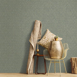 Galerie F-VL6005 Lustre Geo Arch Gold Wallpaper F-VL6005 Gold Wallpaper