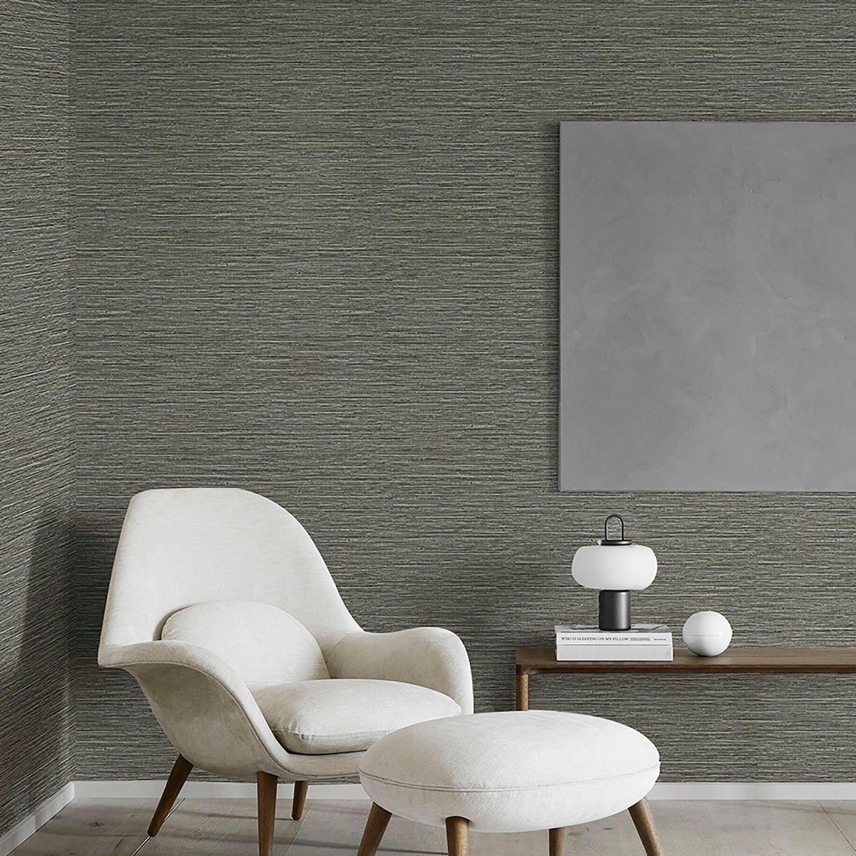 Galerie F-SR7004 Lustre Weave Silver Grey Wallpaper F-SR7004 Silver Grey Wallpaper