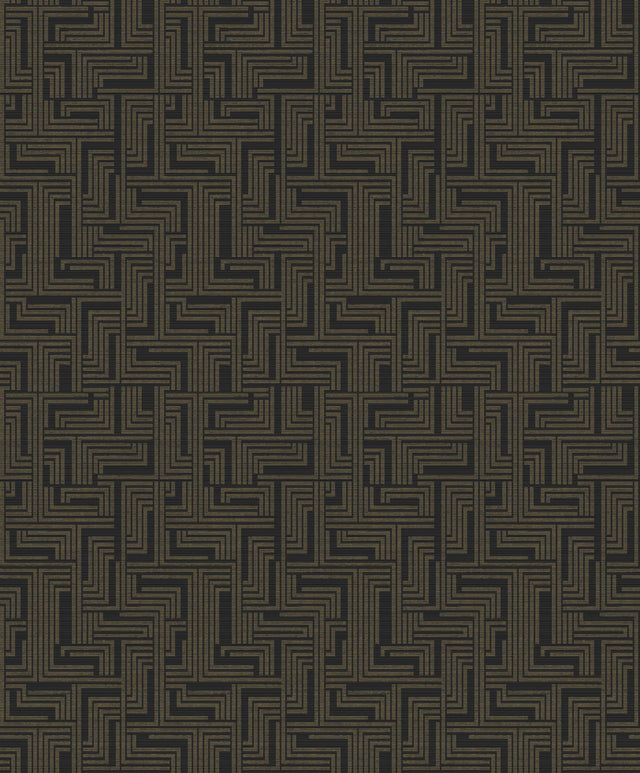 Galerie Geometric Bronze Brown Wallpaper