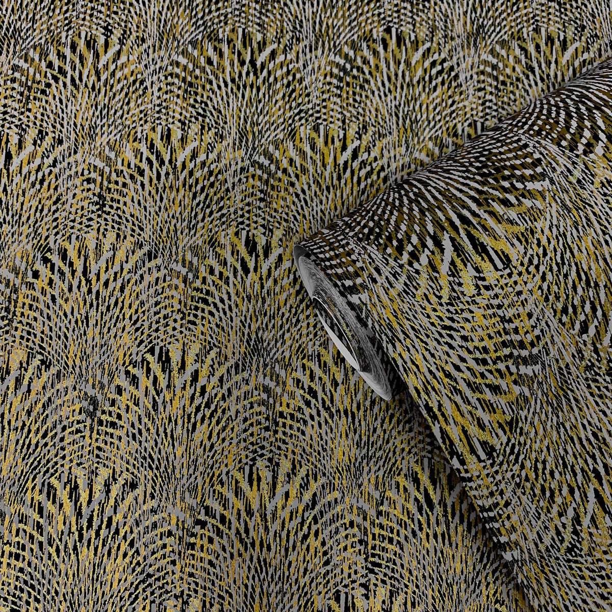 Galerie F-AF7004 Boutique Fan Gold Wallpaper F-AF7004 Gold Wallpaper