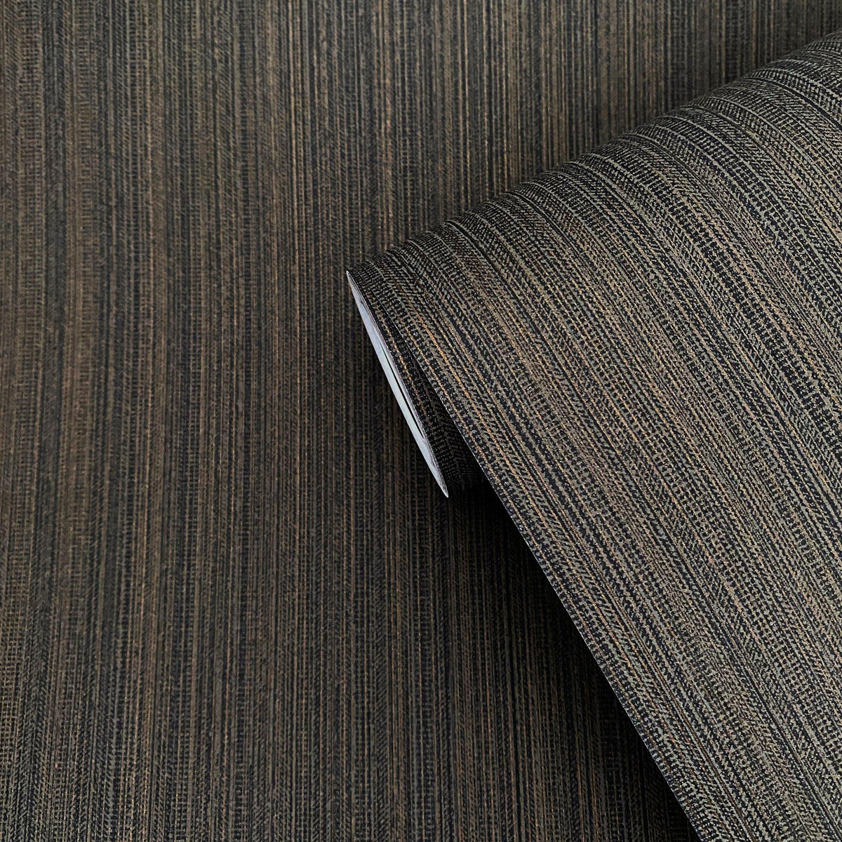 Galerie F-VT3006 Boutique Vertical Stripe Bronze Brown Wallpaper F-VT3006 Bronze Brown Wallpaper