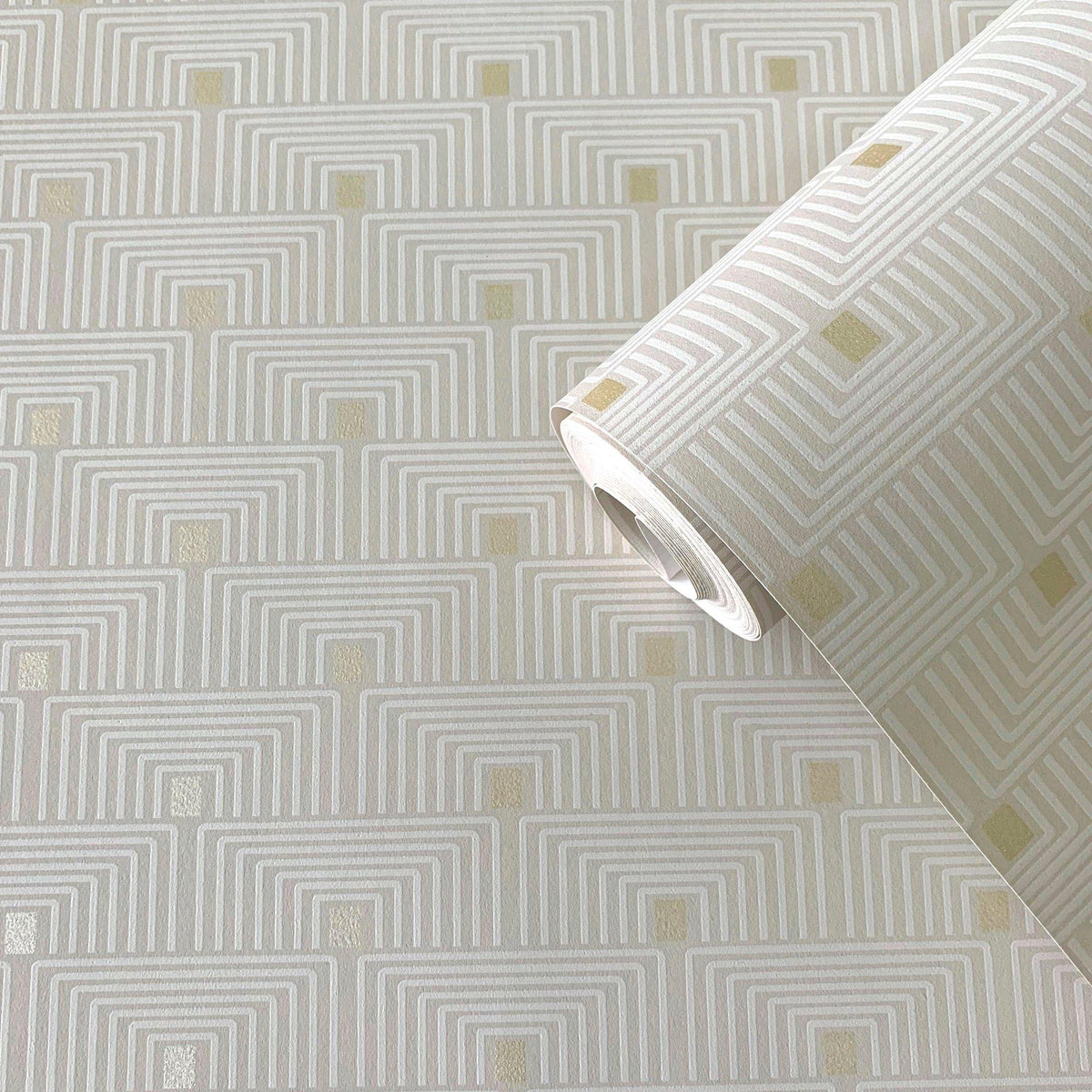 Galerie F-PL3001 Boutique Geo Key Cream Wallpaper F-PL3001 Cream Wallpaper